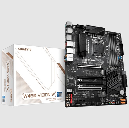 技嘉W480 VISION W主板1200针支持w1250 1290 1390p cpu处理器