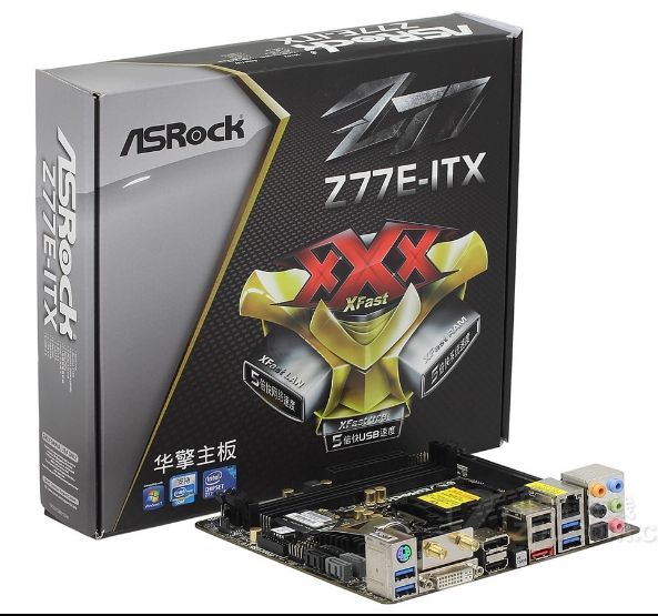 华擎z77e-itx台式机主板htpc带wifi1155支持i33220i53470i73770k