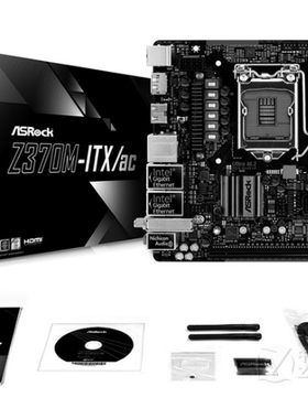 华擎Z370M-ITX/ac主板1151mini支持i38300i58600i79900kcpu