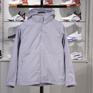 李宁三合一运动风衣2024冬款女子加绒防泼水宽松冲锋衣AWBU010