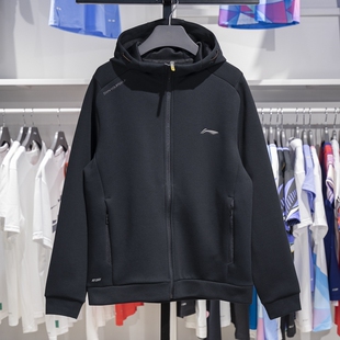 健身系列开衫 新款 连帽休闲运动卫衣AWDU167 2024秋季 李宁外套男士