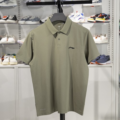 李宁男子短袖POLO衫2025夏季健身系列冰感舒适吸湿排汗T恤APLV037