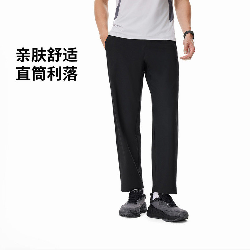 李宁卫裤2026秋新品男子亲肤舒适直筒健身系列针织运动裤AKYW135