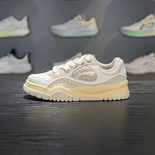 板鞋 李宁布欧休闲鞋 女子舒适软弹低帮经典 新品 AGCV464 2025冬季