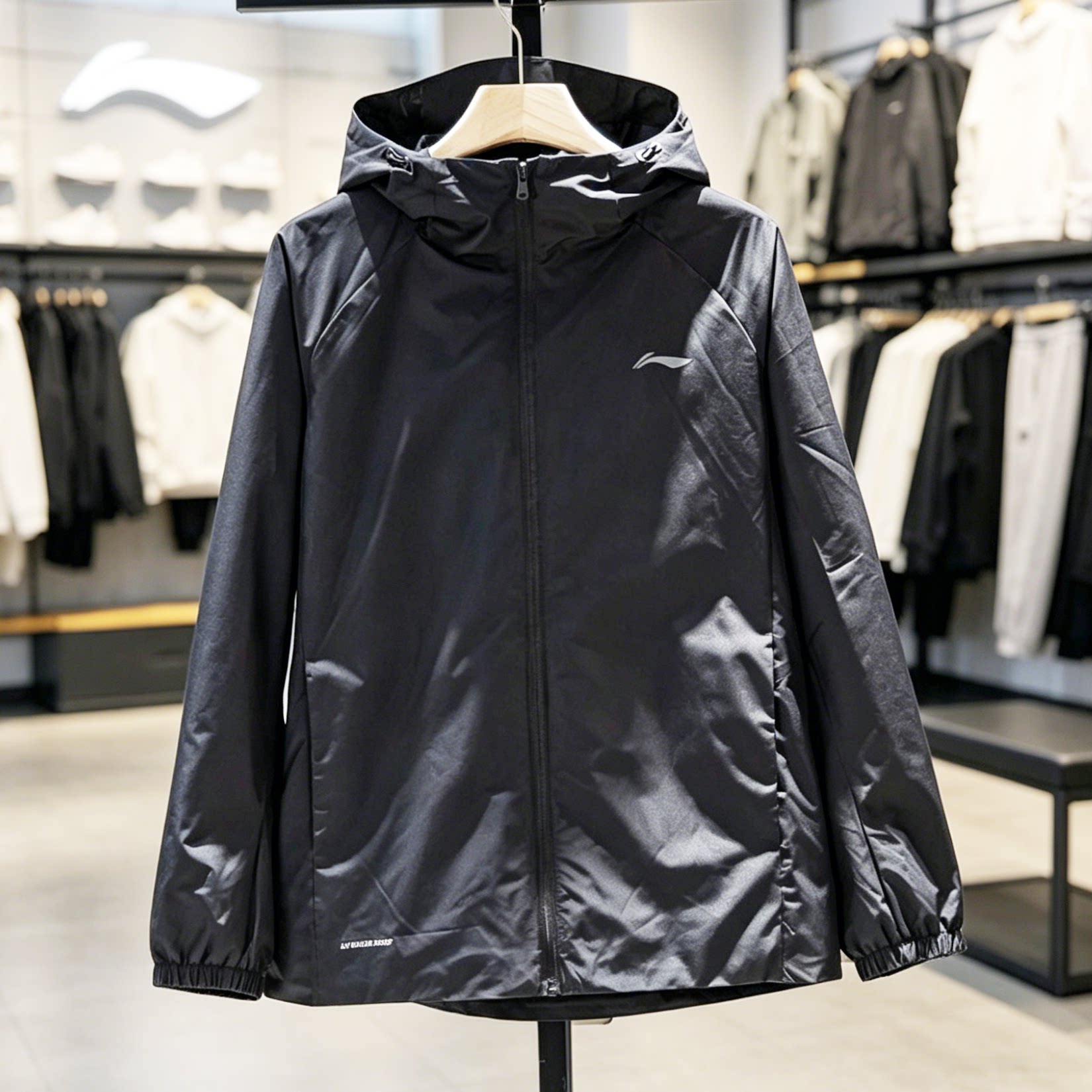 李宁运动风衣2026春季新款男子健身系列防泼水连帽外套AFDW079