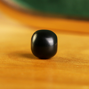 和田玉塔青散珠老型珠10-12mm配饰桶珠细料 墨碧黑青DIY哑光单珠