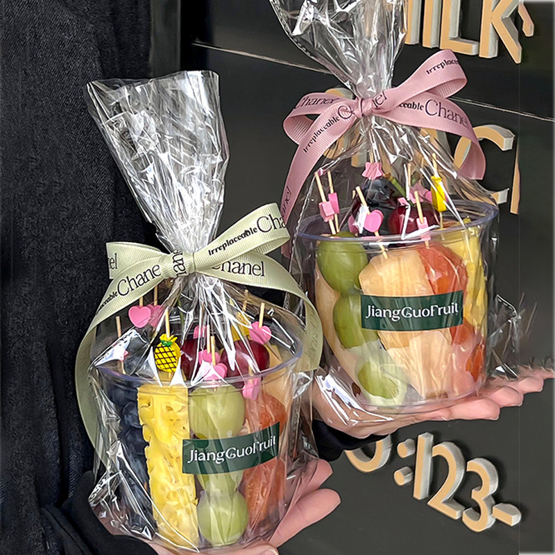 春游氛围感野餐露营聚餐团建缤纷水果杯透明杯竹签串串包装袋礼袋,节庆用品/礼品,蛋糕/烘焙装饰用品,淘宝优惠券,粉丝福利购,淘宝优惠卷
