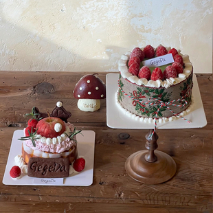 2025圣诞节刺绣草圈织带围边蛋糕装 扮 饰苹果草莓巴斯克圣诞花环装