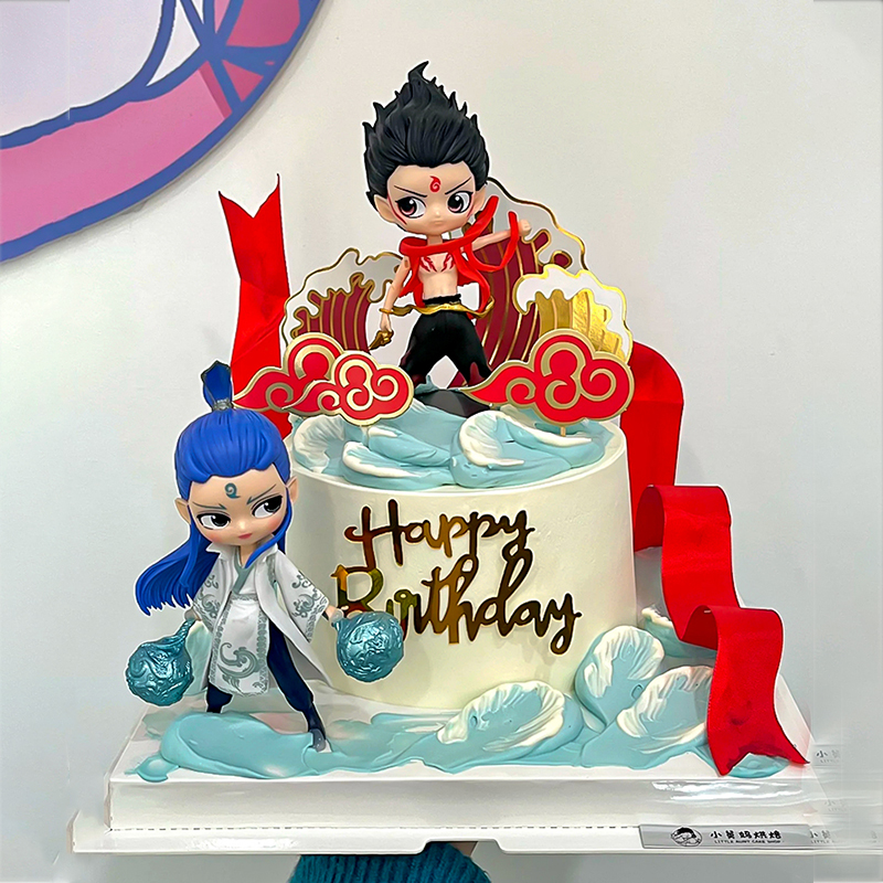 网红魔童闹海敖丙哪吒蛋糕装饰