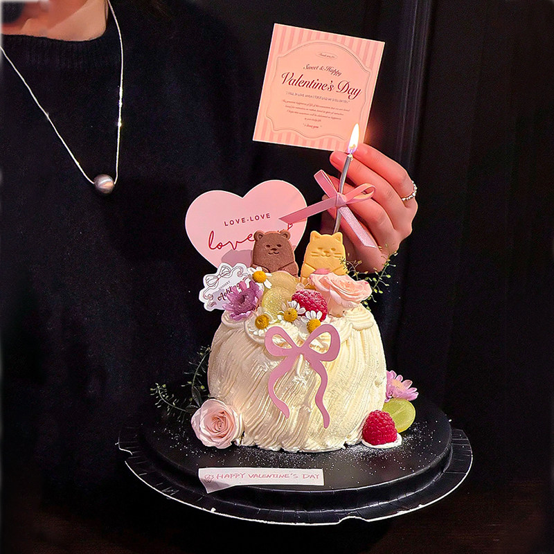 520情人节告白熊兔糕装饰饼干情侣纪念日春日花园纸蝴蝶结爱心卡,节庆用品/礼品,蛋糕/烘焙装饰用品,淘宝优惠券,粉丝福利购,淘宝优惠卷