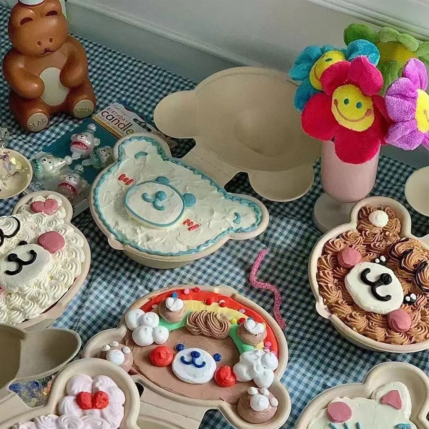 六一儿童节ins风小熊便当盒蛋糕装饰熊头造型便当盒DIY甜品配件,节庆用品/礼品,蛋糕/烘焙装饰用品,淘宝优惠券,粉丝福利购,淘宝优惠卷