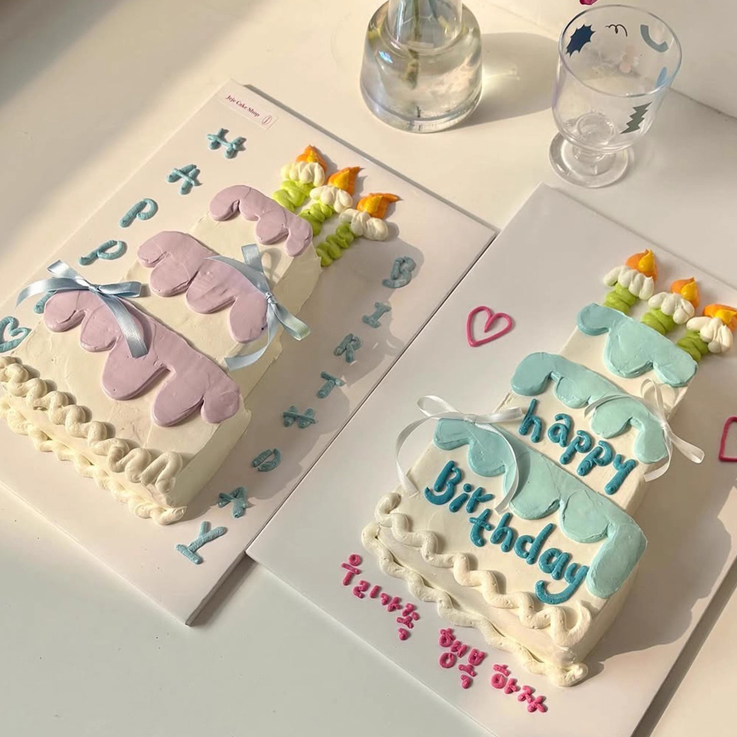 小清新可爱风手绘DIY生日奶油蛋糕装饰蝴蝶结丝带插件透明打包盒,节庆用品/礼品,蛋糕/烘焙装饰用品,淘宝优惠券,粉丝福利购,淘宝优惠卷