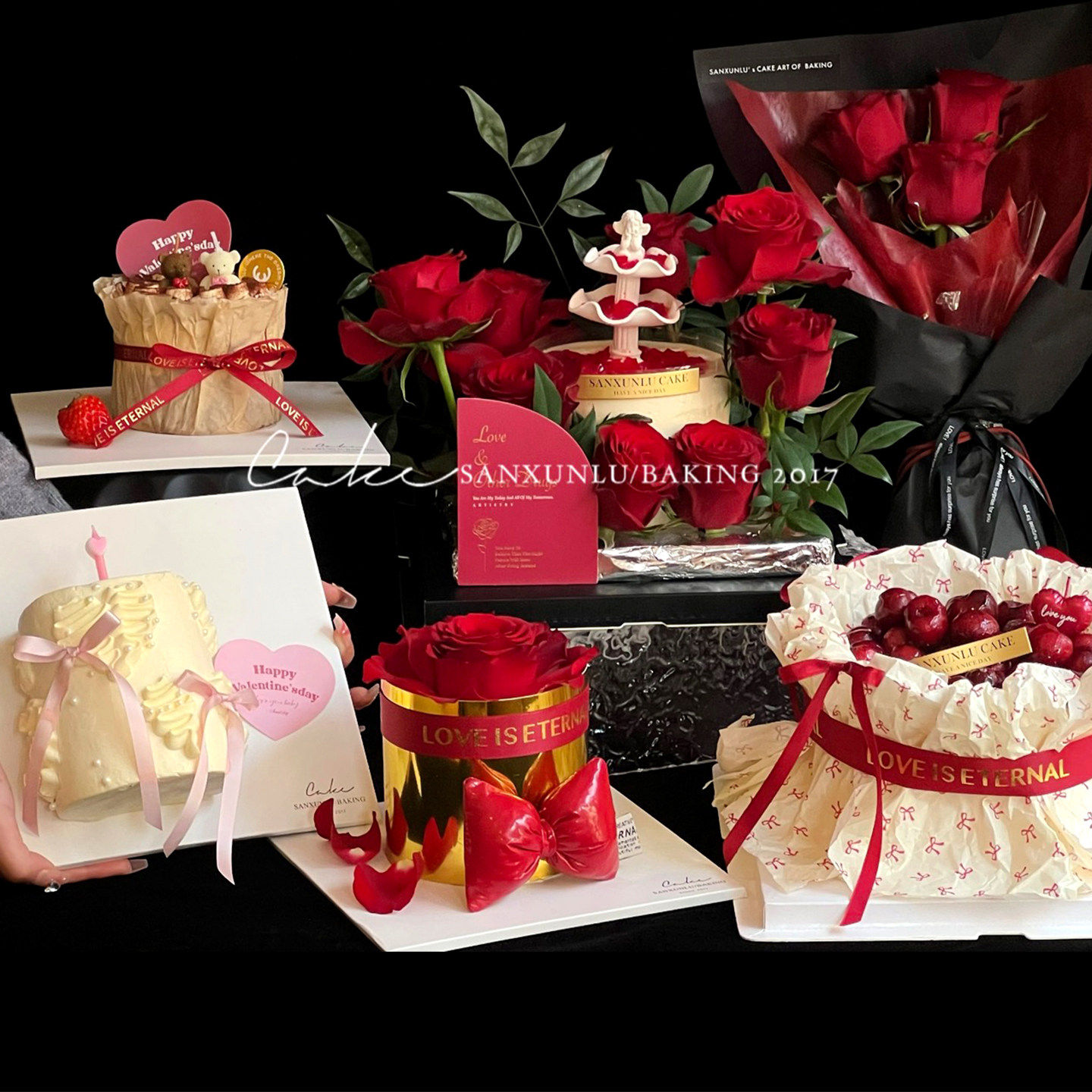 网红2.14情人节玫瑰花束许愿池纪念日蛋糕装饰情侣小熊信封爱心卡,节庆用品/礼品,蛋糕/烘焙装饰用品,淘宝优惠券,粉丝福利购,淘宝优惠卷