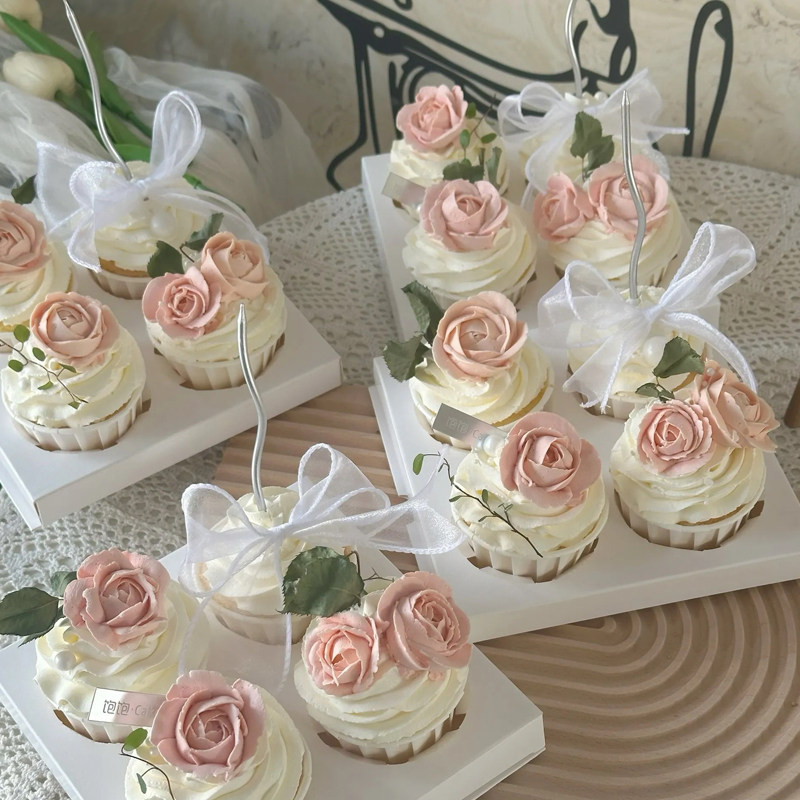 38女神节纸杯礼盒4-6粒蛋糕打包盒郁金香卡片豆粉色蝴蝶结丝带,节庆用品/礼品,蛋糕/烘焙装饰用品,淘宝优惠券,粉丝福利购,淘宝优惠卷