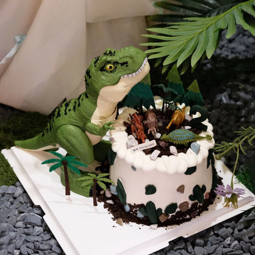 森系侏罗纪恐龙生日蛋糕装饰