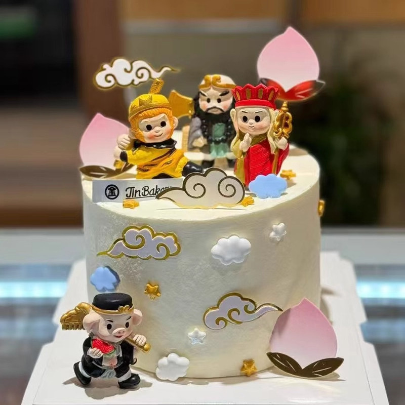 卡通Q版西游戏师徒蛋糕装饰祥云寿桃插件插牌孙悟空唐僧甜品摆件,节庆用品/礼品,蛋糕/烘焙装饰用品,淘宝优惠券,粉丝福利购,淘宝优惠卷