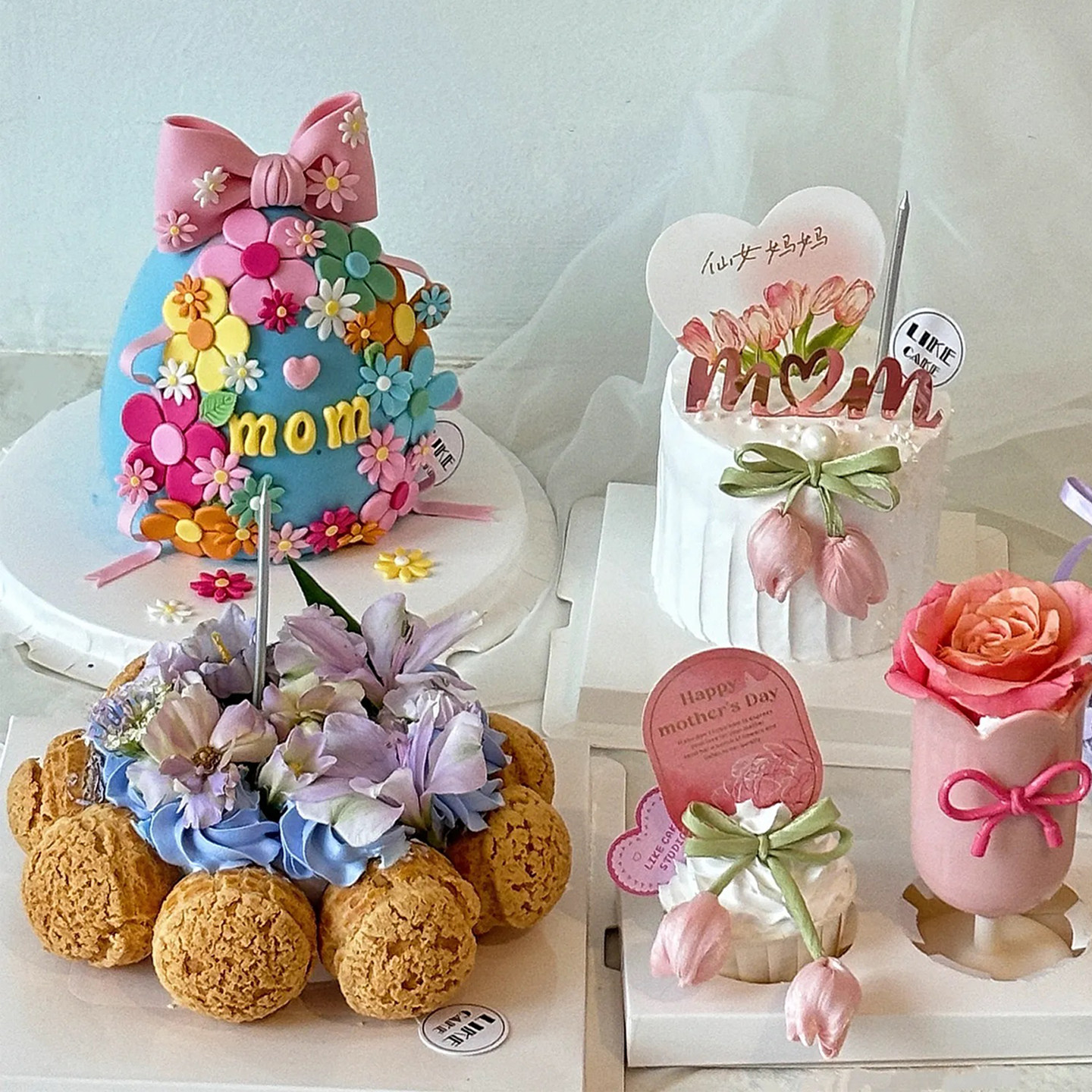 511母亲节花束杯蛋糕装饰郁金香花苞丝带甜品节日mom亚克力插件,节庆用品/礼品,蛋糕/烘焙装饰用品,淘宝优惠券,粉丝福利购,淘宝优惠卷