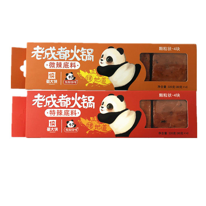 蜀大侠熊猫锋味老成都火锅底料320g四川特产麻辣火锅冒菜烧菜调料