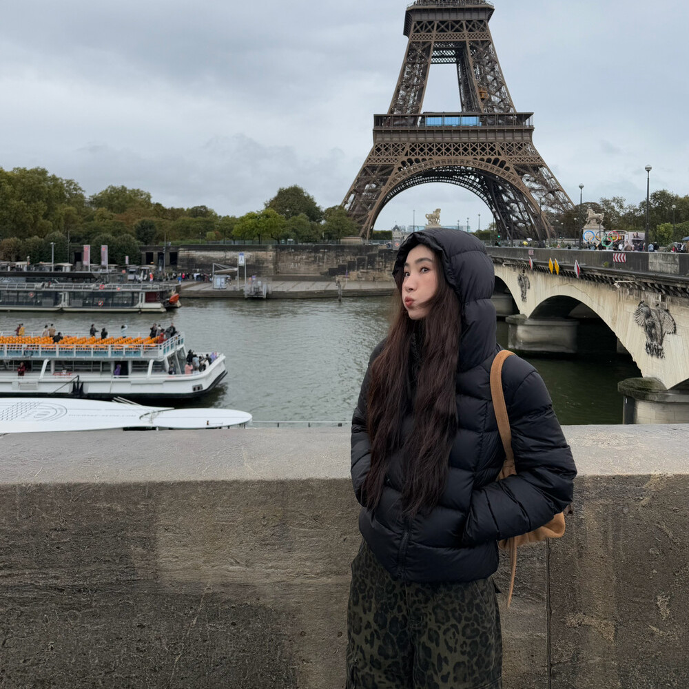 IN choose u2025冬季新款抗寒保暖百搭显瘦排骨羽绒服连帽外套女