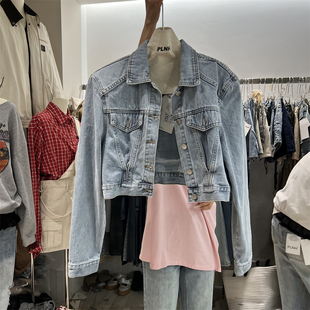 PLNH2025秋季新款韩版设计感宽松显瘦休闲百搭气质短款牛仔外套女