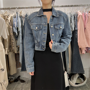 PLNH2025秋季新款韩版时尚设计感宽松显瘦休闲百搭洗水牛仔短外套