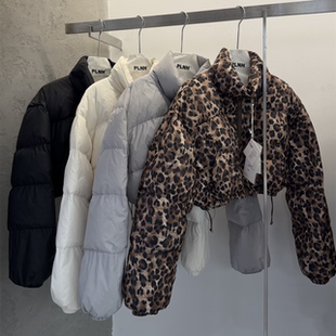 PLNH2025冬季新款韩版设计感宽松显瘦立领短款小个子羽绒服外套女