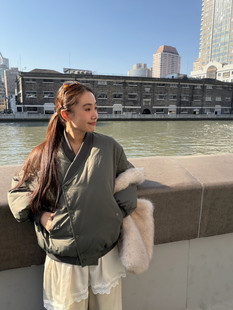 IN.CHOOSE U笑笑家2025冬季新款设计感飞行员夹克立领羽绒服89960