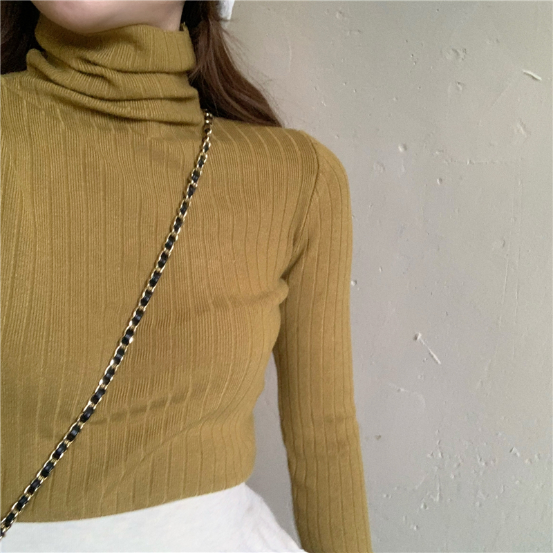 Real shot and real price: high collar, warm pit stripe, knitted bottoming and outerwear top in autumn and winter