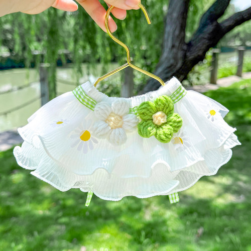 猫咪可爱泡芙花围脖项圈宠物狗狗布偶猫幼猫口水巾围兜装饰品配饰