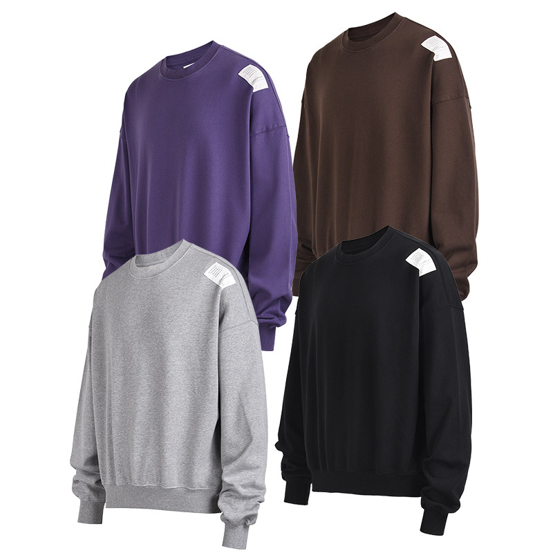 基础款纯色圆领卫衣男