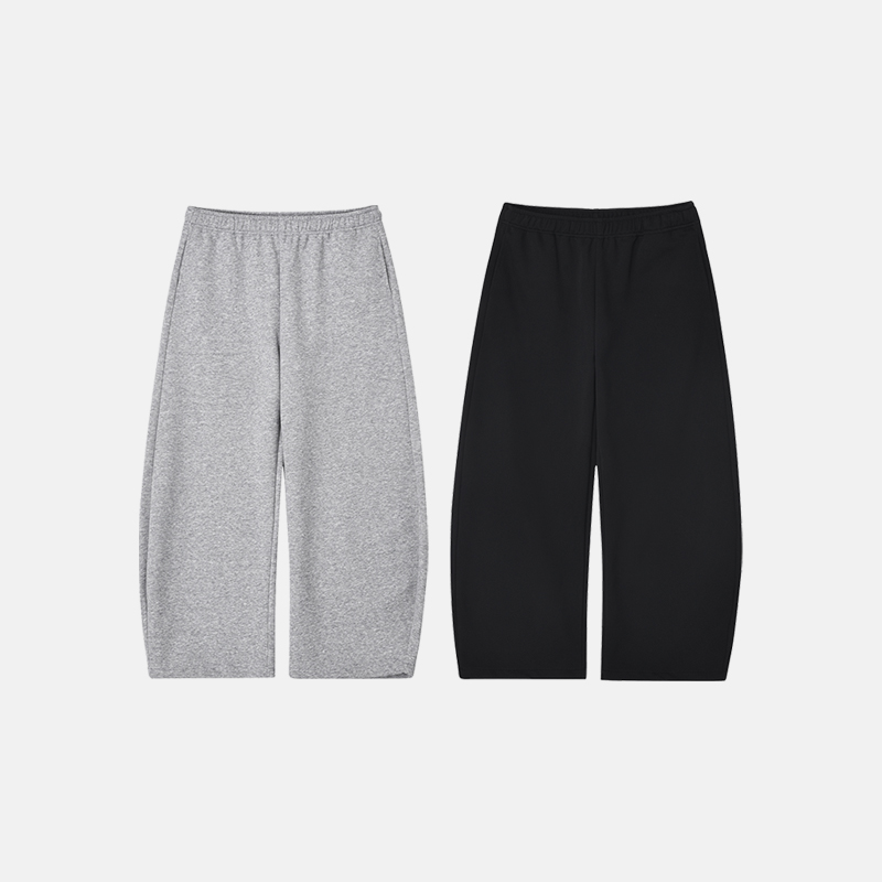 Unblank宽松阔腿弯刀卫裤男女