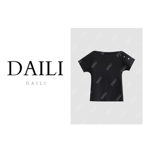 T恤女DL2505039 简约百搭休闲套头短袖 黛利新款 时尚