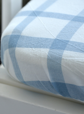 婴儿床床笠春秋水洗棉纯棉床单宝宝新生儿童上下拼接床垫套罩定制