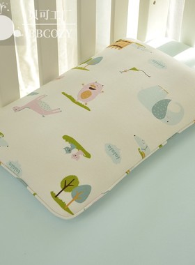 婴儿新生定型枕0到6个月防偏纯棉儿童纯棉花填充幼儿园枕四季通用