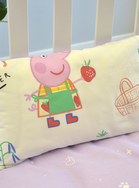 卡通婴儿枕头套0-1岁新生儿宝宝全棉1-3-6岁儿童透气荞麦壳定型枕