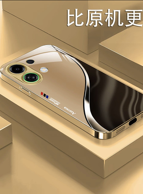 适用【OPPOK13TurboPro】新款高档手机壳手感防摔耐磨钢化玻璃 鎏金