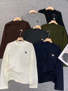 长袖 欧洲站2025秋季 圆领刺绣小狗羊毛针织衫 时尚 毛衣打底上衣 新款