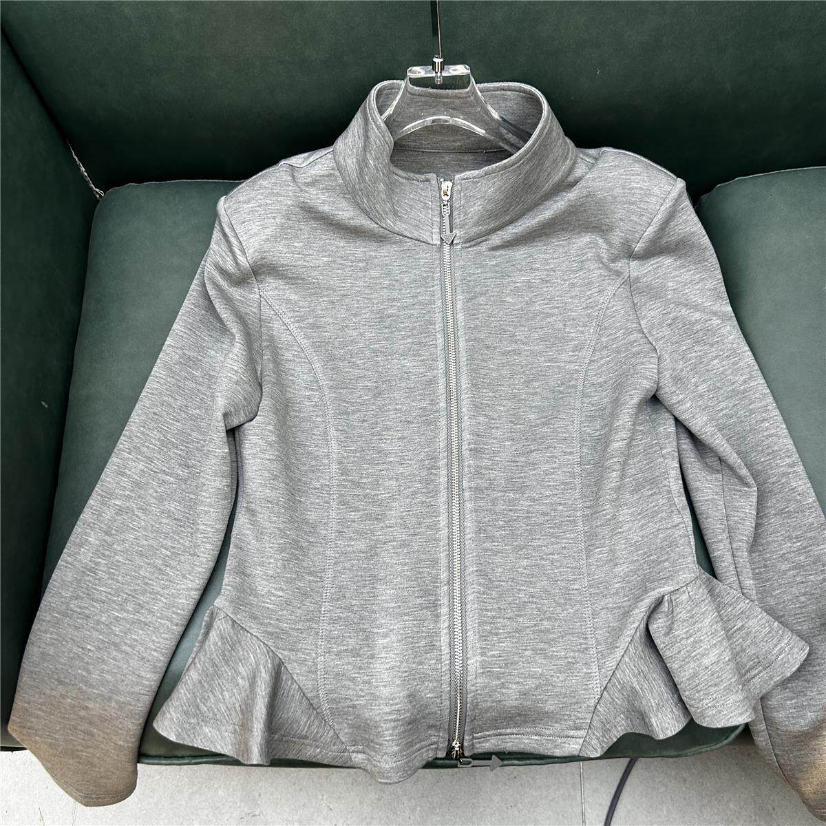 欧洲站2025春季新品棒球服小衫小众立领天丝外套女休闲卫衣显瘦