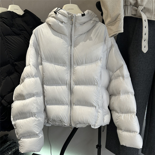 欧洲站2026冬季新款立领短款90白鸭绒羽绒服女宽松显瘦韩版外套潮
