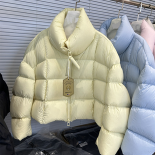 欧货2025冬季新款立领短款90白鹅绒羽绒服女宽松显瘦韩版外套潮流