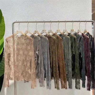 欧洲站舒适不扎人新款蕾丝打底衫