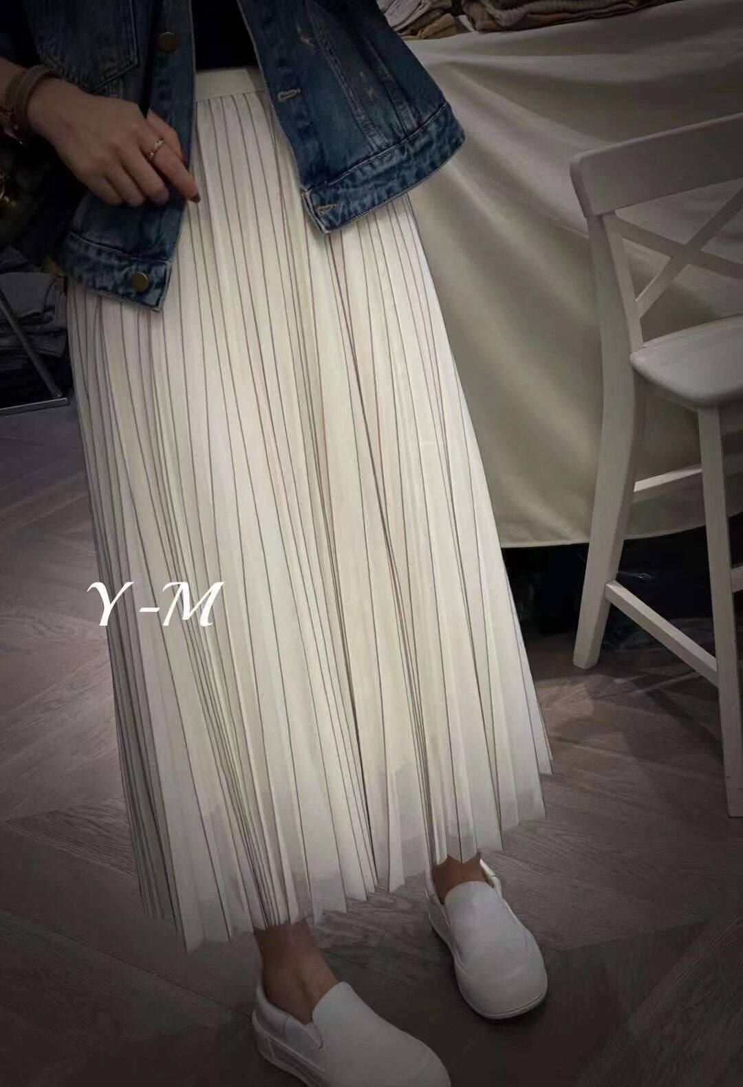 欧洲站欧货网纱裙纱裙女半身裙2025新款高腰长裙中长款垂感百褶裙