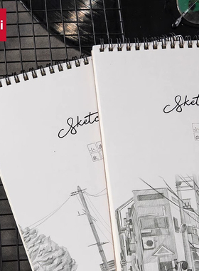 得力素描本73627-A4/B5/8K多规格可选学生画本线户外写生本圈线装订纸张坚挺易上铅精美工艺随机发货