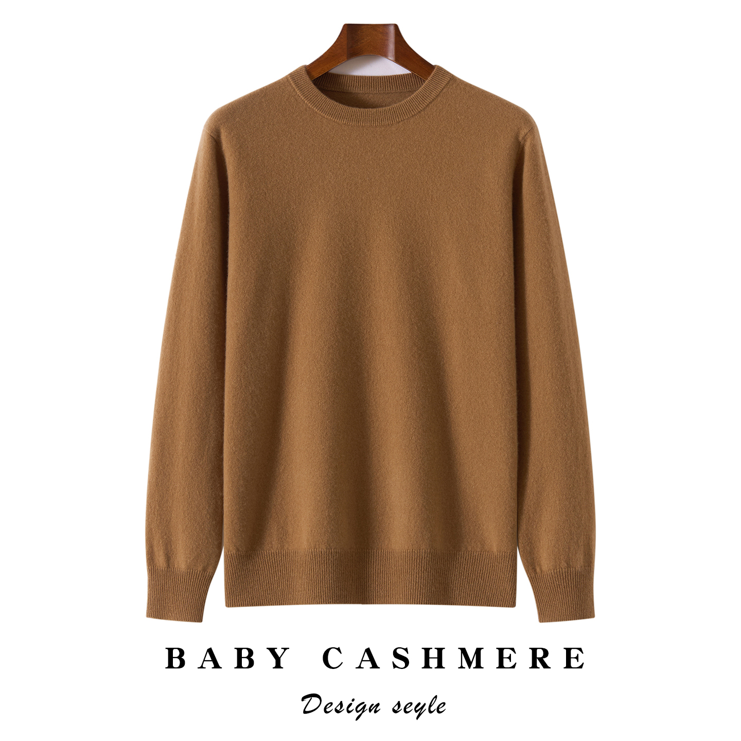 12针2025新款百搭100纯山羊绒衫男圆领秋冬宽松套头毛衣打底衫薄