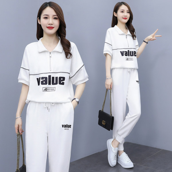 运动套装女减龄休闲夏季一整套新款气质宽松大码卫衣跑步服两件套