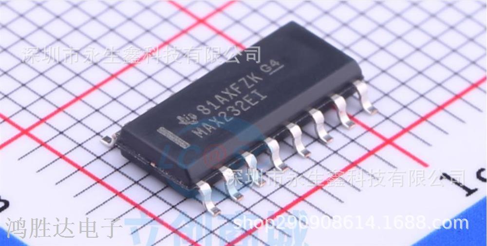 MAX232EI MAX232EIDR SOP16 RS232 收发器 全新原装贴片