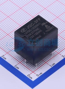 JQC-3FF/12VDC-1ZS(551) HF(宏发) 插件,19x15.5mm 现货