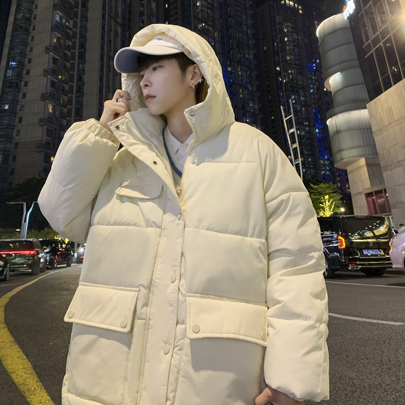 冬季羽绒服男士港风宽松面包服连棉衣