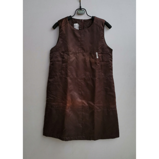 小可爱马甲裙秋冬款夹棉女童装咖啡色儿童连衣裙110-120CM