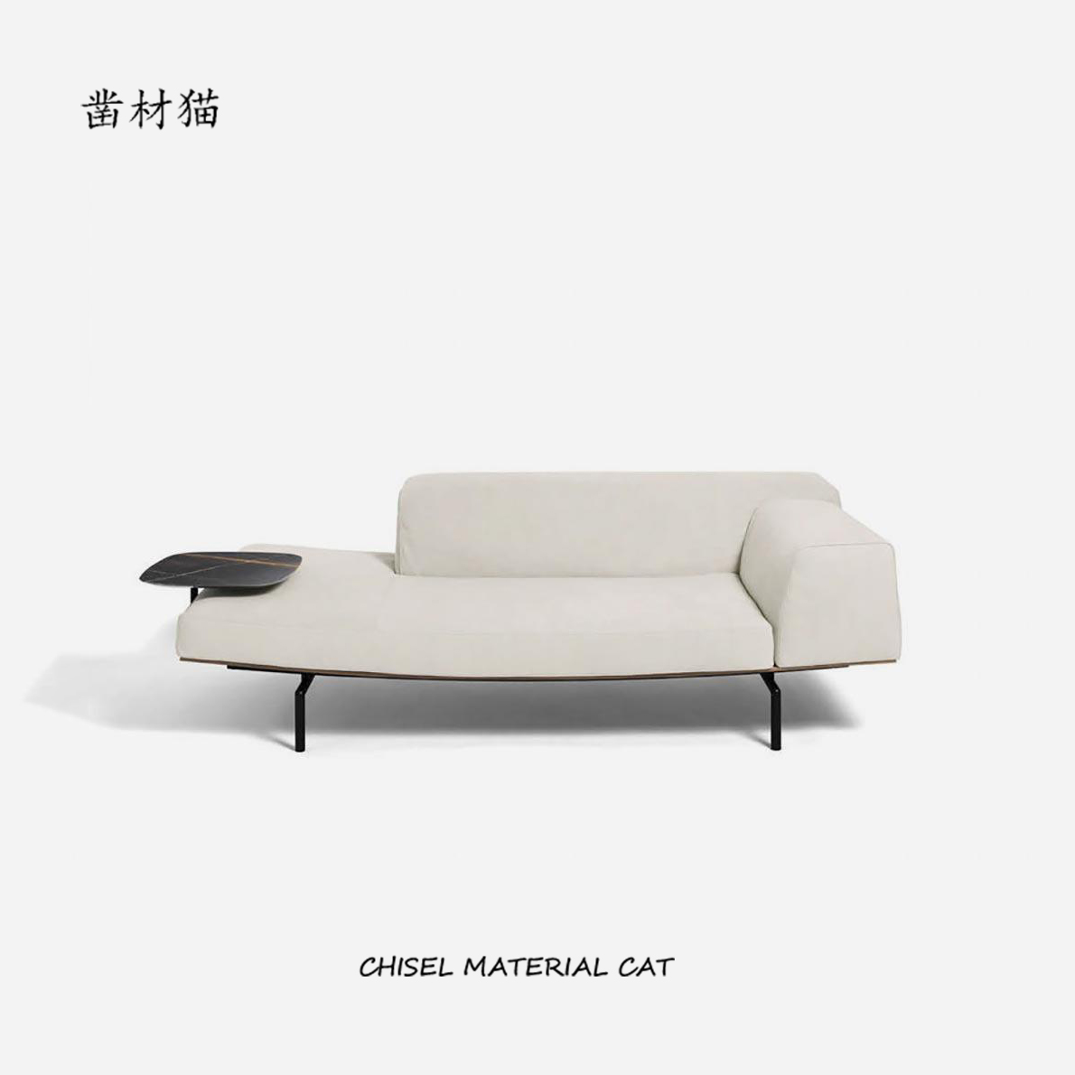 北欧简约金属框架布艺现代沙发